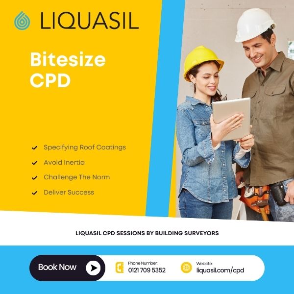 Image showing Bitesize CPD sessions about roof coating specifications