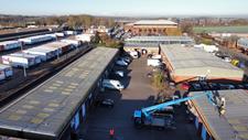 Image showing scope of industrial estate roofs being inspected for roof coating project with liquasil